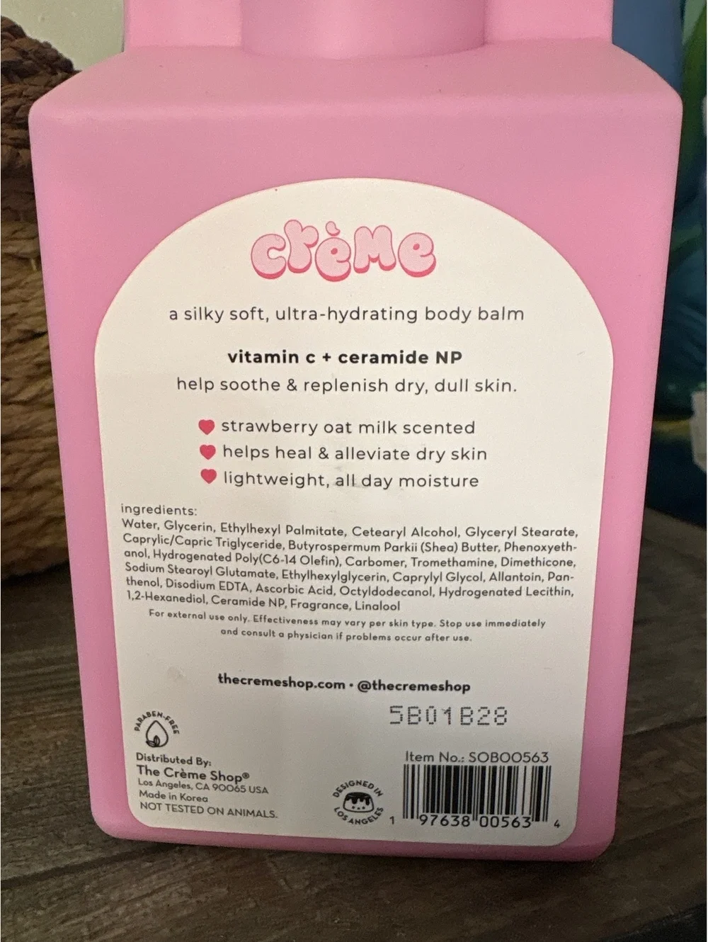 Crème Shop Strawberry Oat Milk Body Balm